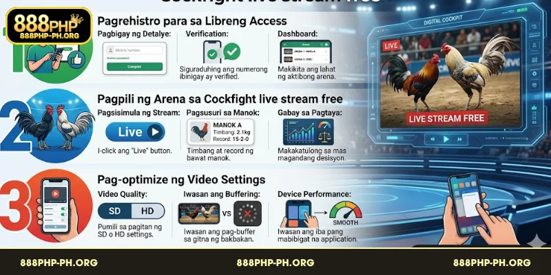 Hakbang-hakbang na gabay sa Cockfight live stream free
