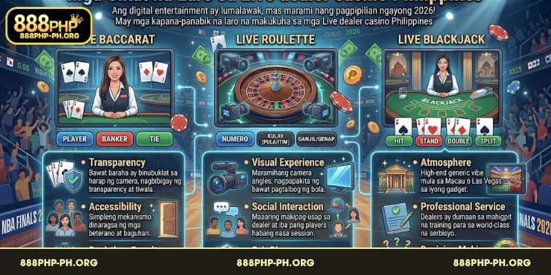 May mga kapana-panabik na laro na makukuha sa mga Live dealer casino Philippines