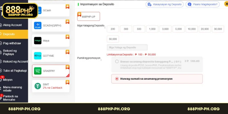 Mga detalye sa Grabpay