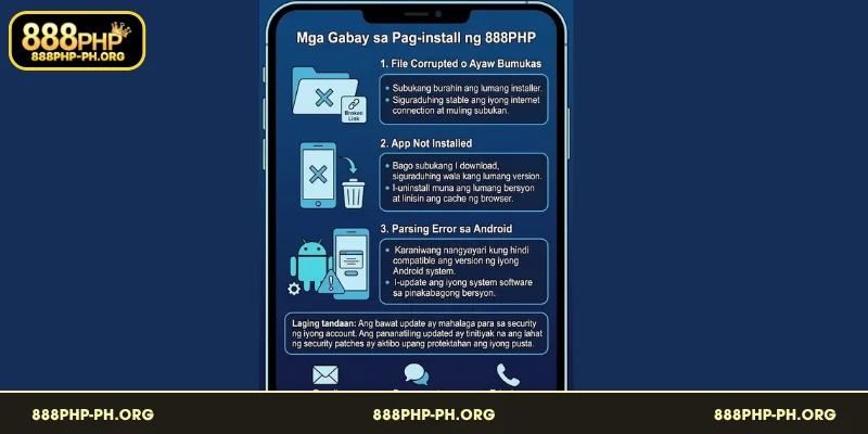 Mga error at solusyon kapag nagda-download ng 888PHP sa iyong mobile phone