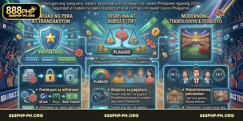Seguridad at mabilis na payout kapag sumasali sa mga Live dealer casino Philippines