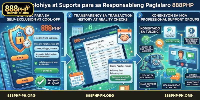 Suporta at Mga Sistema ng 888PHP para sa Responsableng Paglalaro