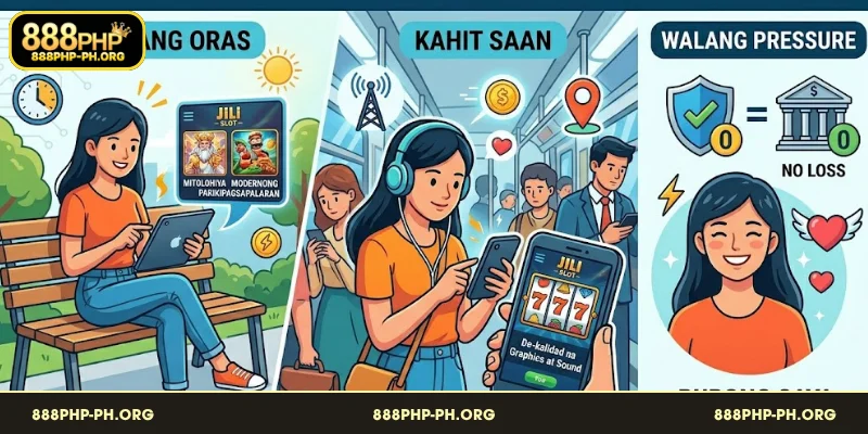 Tangkilikin ang libreng paglalaro sa Jili Slot anumang oras, kahit saan